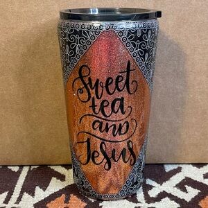 Jesus & Me Creations Custom Acrylic Sweet Tea & Jesus Insulated 22oz Tumbler